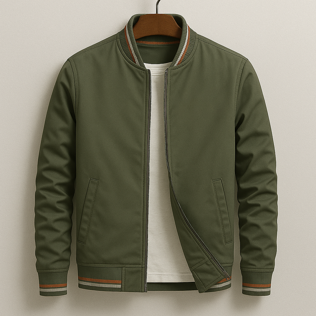 Galia | Men's Bomber Jacket | Windproof, Full-Zip | Ribbed Trim, Transition