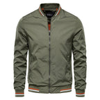 Greta | Men's Bomber Jacket | Windproof Zip-Up | Army Green, Black, Navy, Khaki