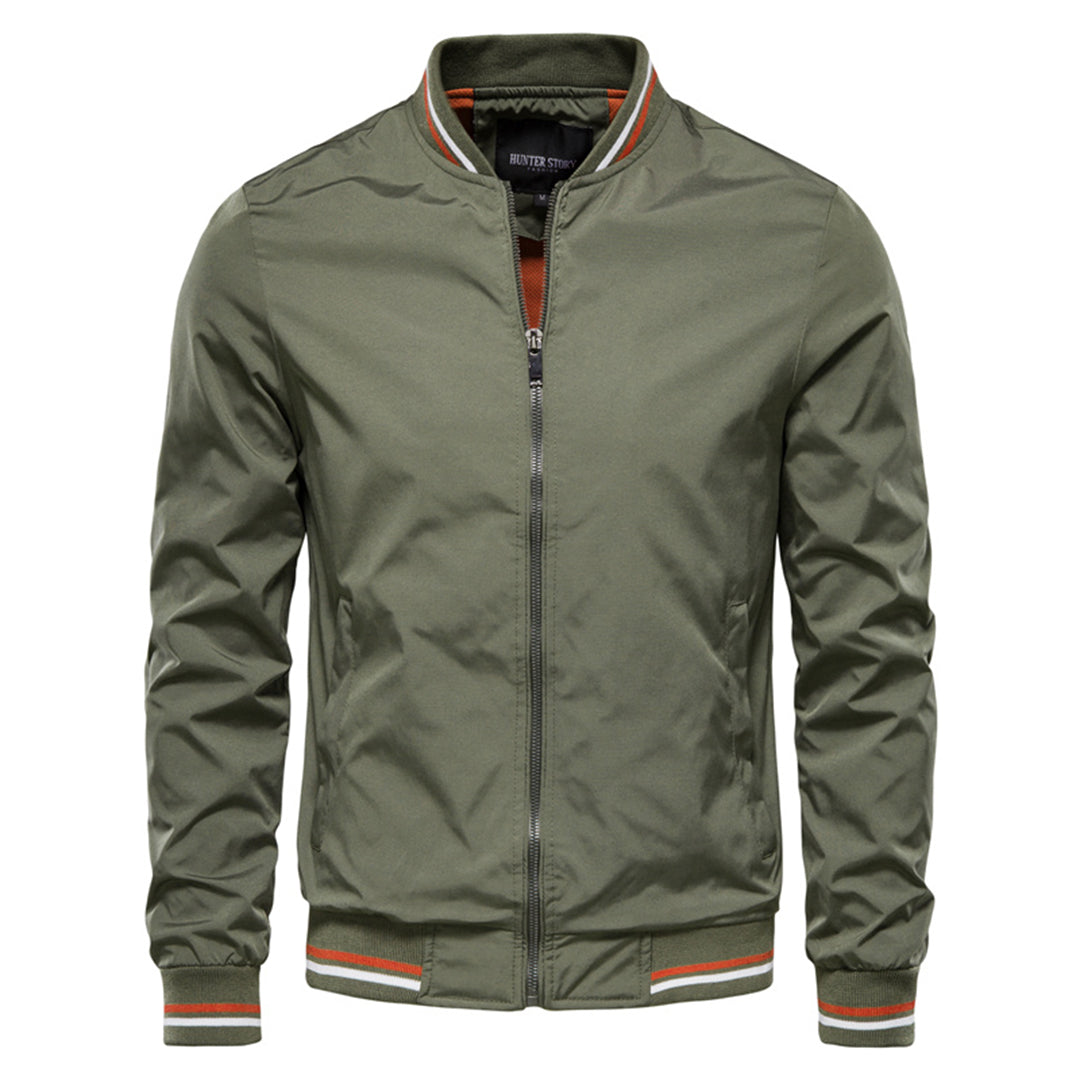 Greta | Men's Bomber Jacket | Windproof Zip-Up | Army Green, Black, Navy, Khaki