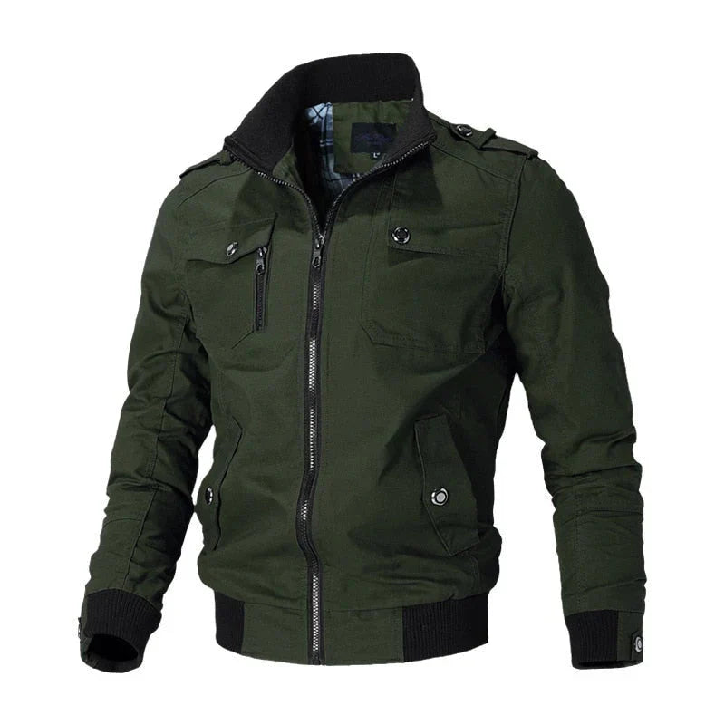 Men bomber jacket zip up cargo style in multiple colours
