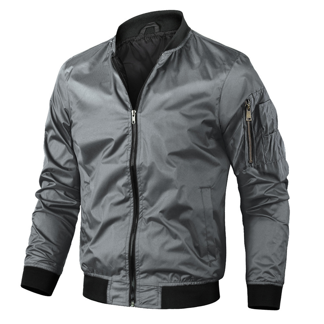 Marlow | Men's Bomber Jacket | Zip-Up, Lightweight | Polyester, Fall