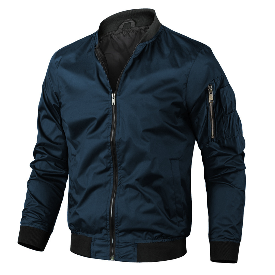 Marlow | Men's Bomber Jacket | Zip-Up, Lightweight | Polyester, Fall