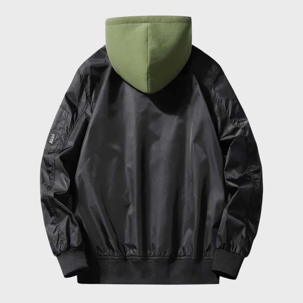 Bexcellent | Men's Bomber Jacket | Windproof, Hooded | Autumn, Zip-Up