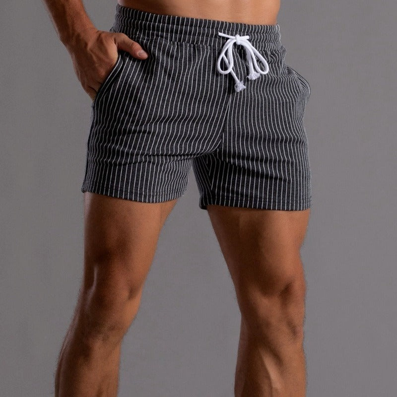 Orla | Men's Summer Trousers | Striped, Elastic Waist | Lightweight