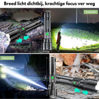 Power Bank LED Flashlight 10000 Lumen Rechargeable Tactical Zoom