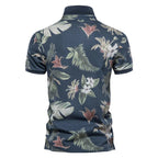 Wren | Men's Hawaiian Polo Shirt | Tropical Print, Short Sleeve | Summer