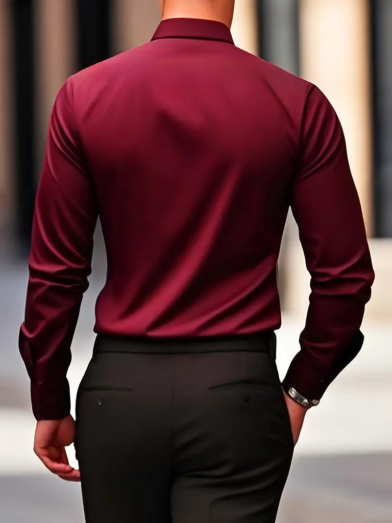 Jade | Men's Dress Shirt | Wrinkle-Free, Slim Fit | Button-Up