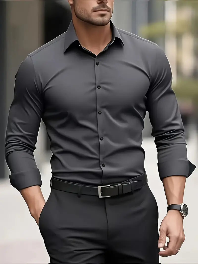 Jade | Men's Dress Shirt | Wrinkle-Free, Slim Fit | Button-Up