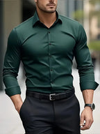 Jade | Men's Dress Shirt | Wrinkle-Free, Slim Fit | Button-Up