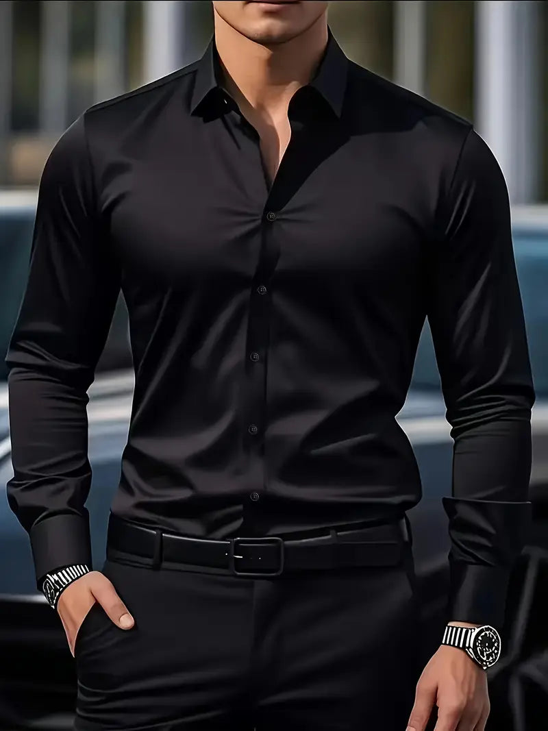 Jade | Men's Dress Shirt | Wrinkle-Free, Slim Fit | Button-Up