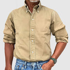 Men denim button up shirt long sleeve in multiple colors