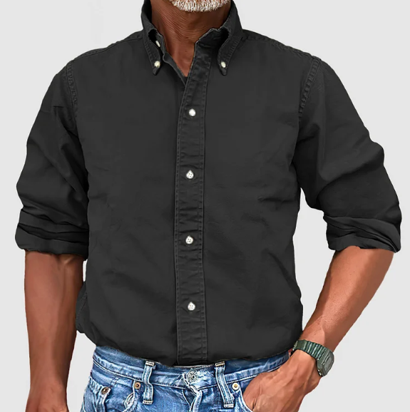 Men denim button up shirt long sleeve in multiple colors