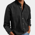 Men denim button up shirt long sleeve regular fit