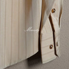 Men Long Sleeve Button Up Shirt Striped