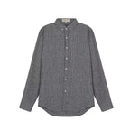 Men Long Sleeve Button Up Shirt Striped