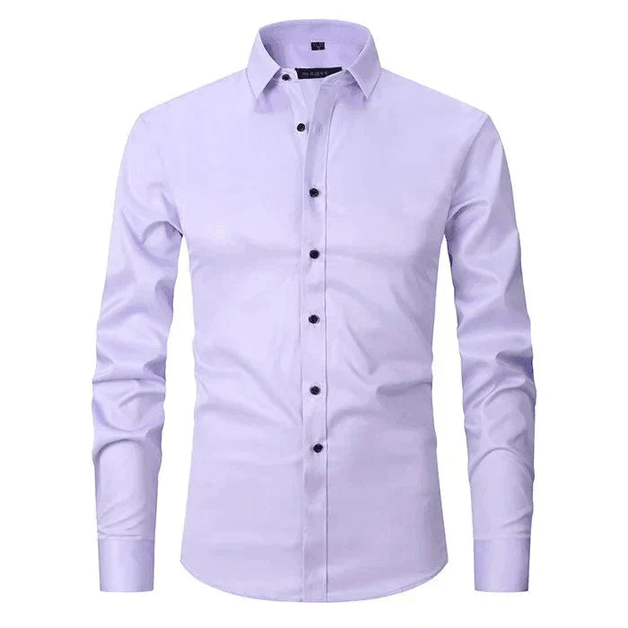 Men stretch Oxford button-up shirt wrinkle free, available in multiple colours