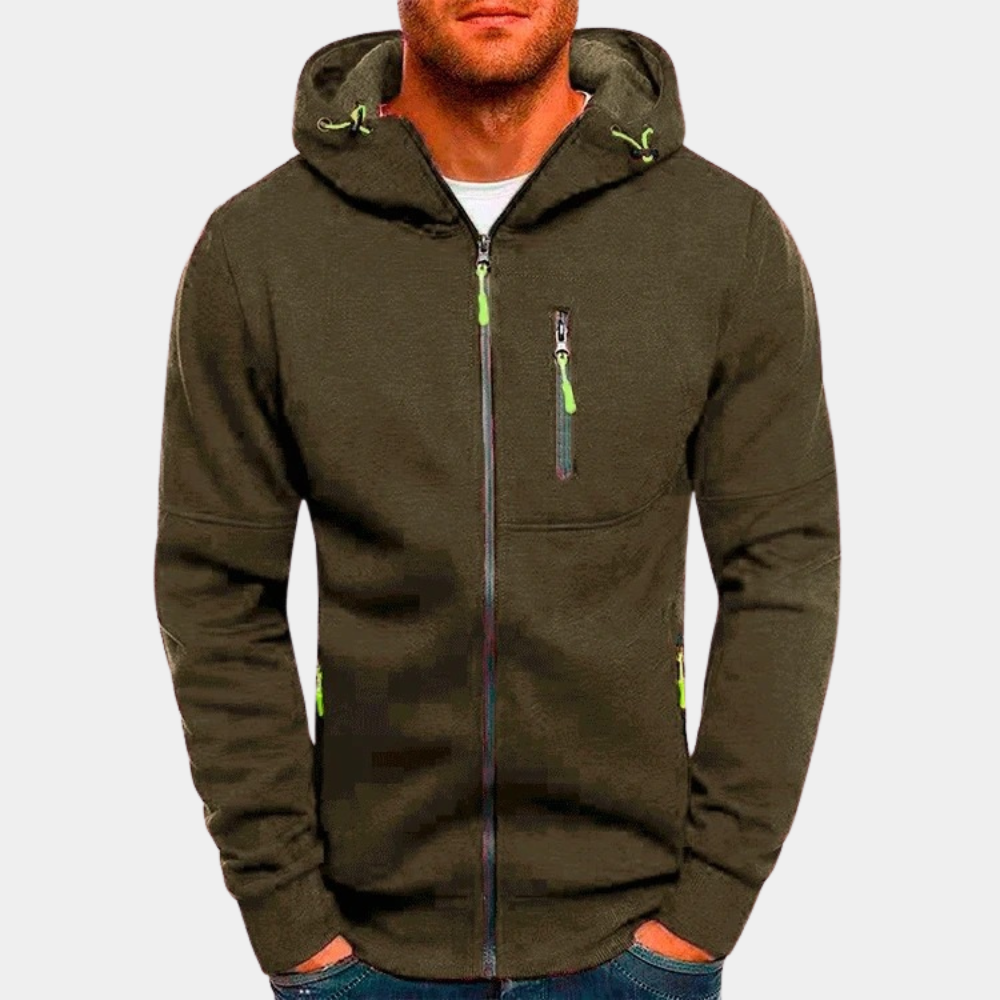Thalia | Men's Zip-Up Hoodie | Casual, Relaxed Fit | Lightweight
