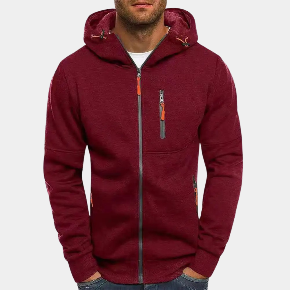 Thalia | Men's Zip-Up Hoodie | Casual, Relaxed Fit | Lightweight