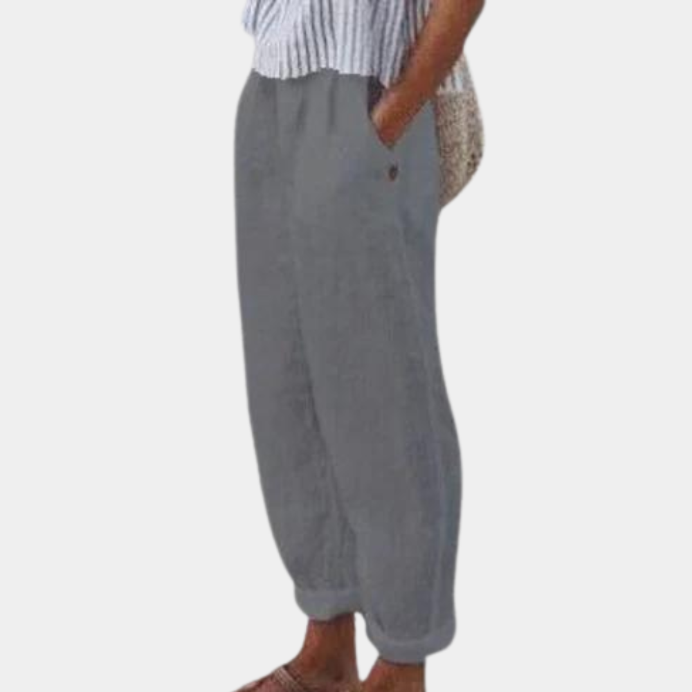 Women Linen Pants Relaxed Fit Wide Leg Lightweight | Liora