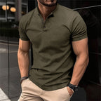 Men Polo Shirt Short Sleeve Collared Regular Fit Top