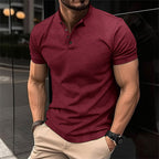 Men Polo Shirt Short Sleeve Collared Regular Fit Top