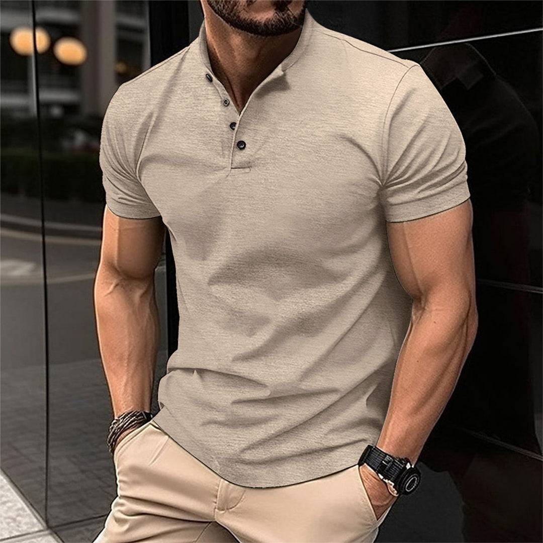 Men Polo Shirt Short Sleeve Collared Regular Fit Top