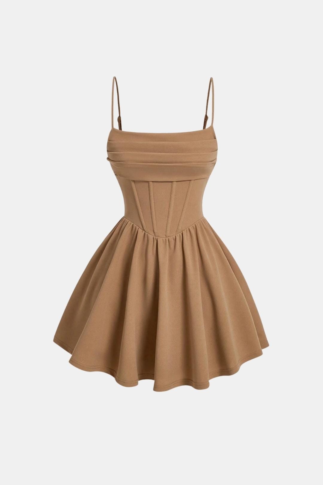 Mini Dress Women Y2K Ruched Corset Spaghetti Strap Fitted Bodycon