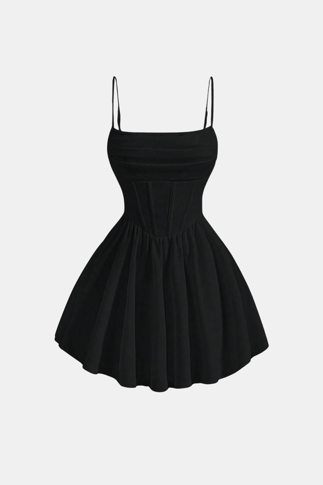 Mini Dress Women Y2K Ruched Corset Spaghetti Strap Fitted Bodycon