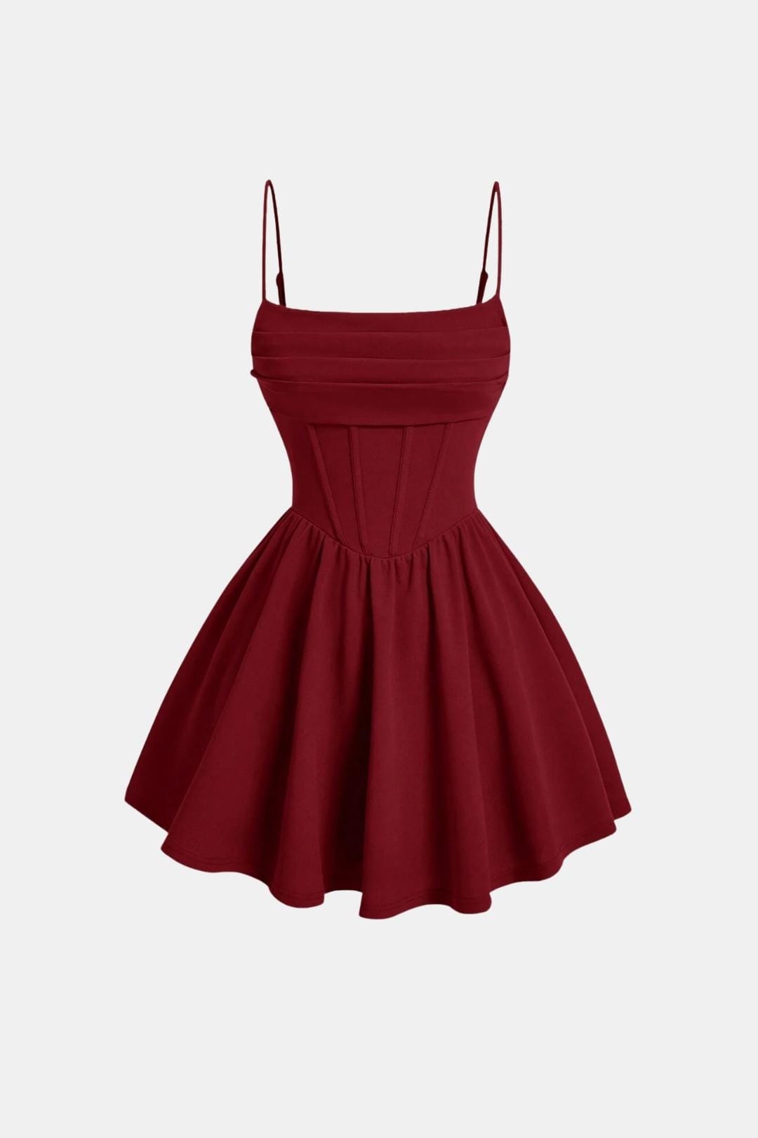 Mini Dress Women Y2K Ruched Corset Spaghetti Strap Fitted Bodycon