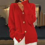 Selene | Women's Cashmere Cardigan | Button-Front, Long Sleeve