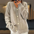 Selene | Women's Cashmere Cardigan | Button-Front, Long Sleeve