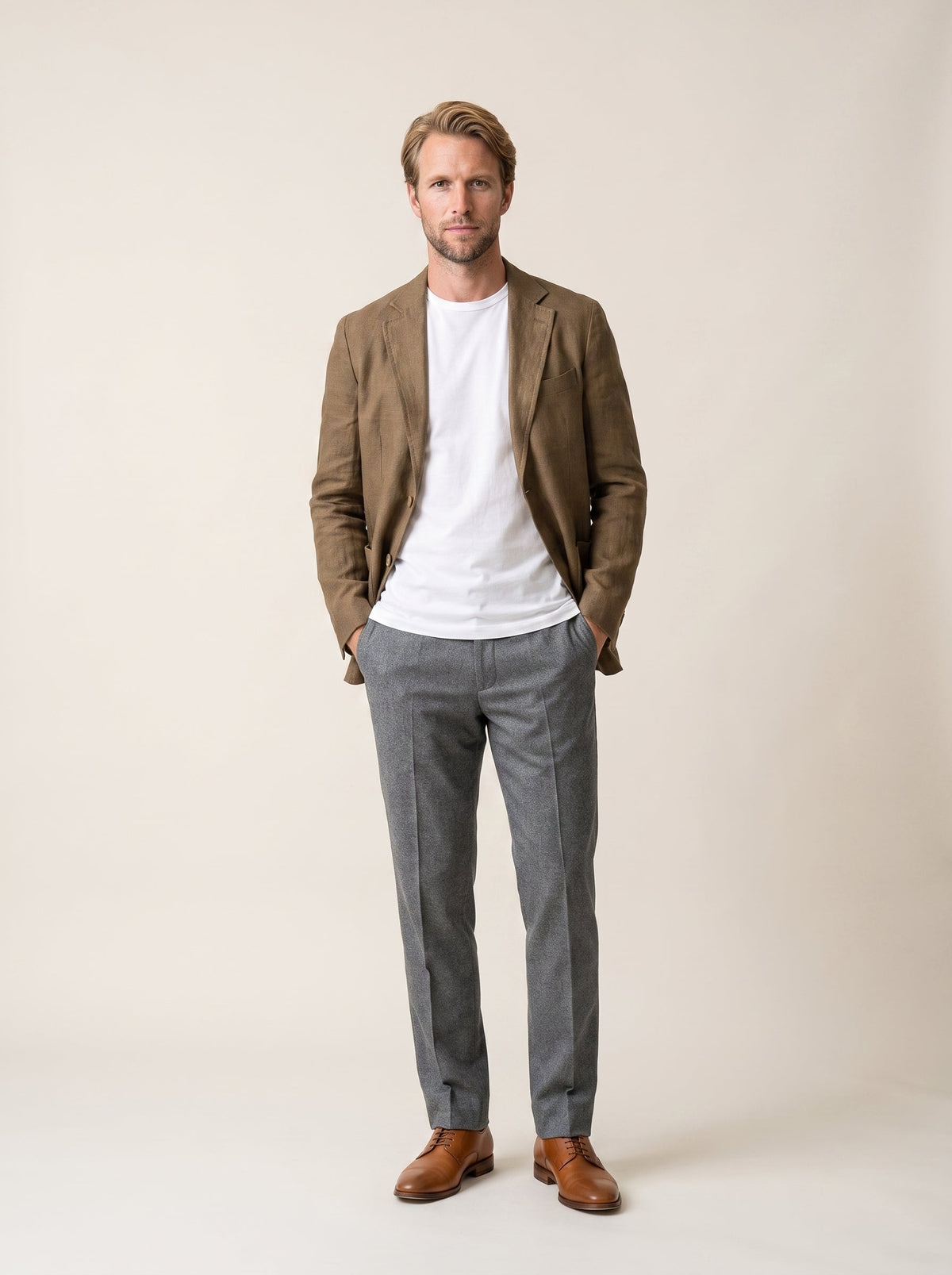 Men Linen Overshirt Cotton Blend Lightweight Casual Chest Pocket