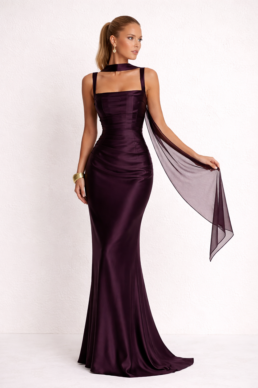 Linnea | Women's Maxi Dress | Strapless, Slim Fit | Formal Evening