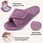 Orthopedic Slippers Women Terry Lined Lightweight Breathable Soft Sole