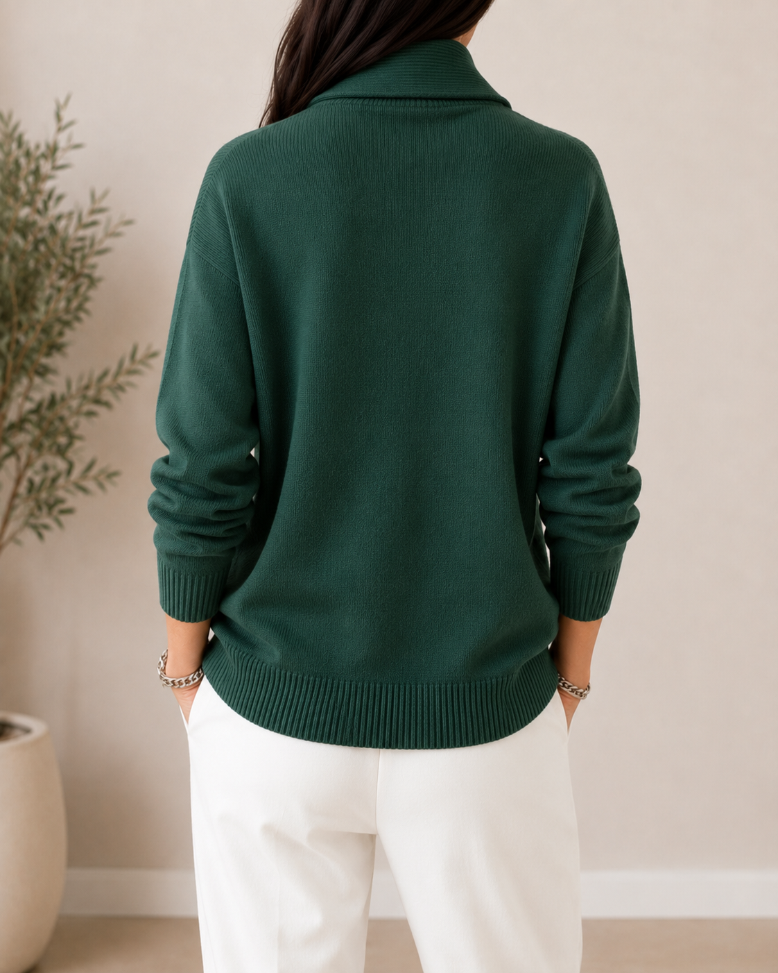 Jolie | Women's V-Neck Jumper | Soft Knit, Wrap Neckline | All-Season