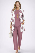 Noor | Women's 3-Piece Set | Cardigan, Top & Trousers | Relaxed Fit
