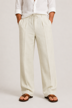 Luna | Men's Linen Trousers | Drawstring, Relaxed Fit | Summer
