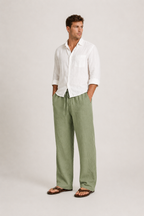 Men Linen Pants Relaxed Fit | Birdie