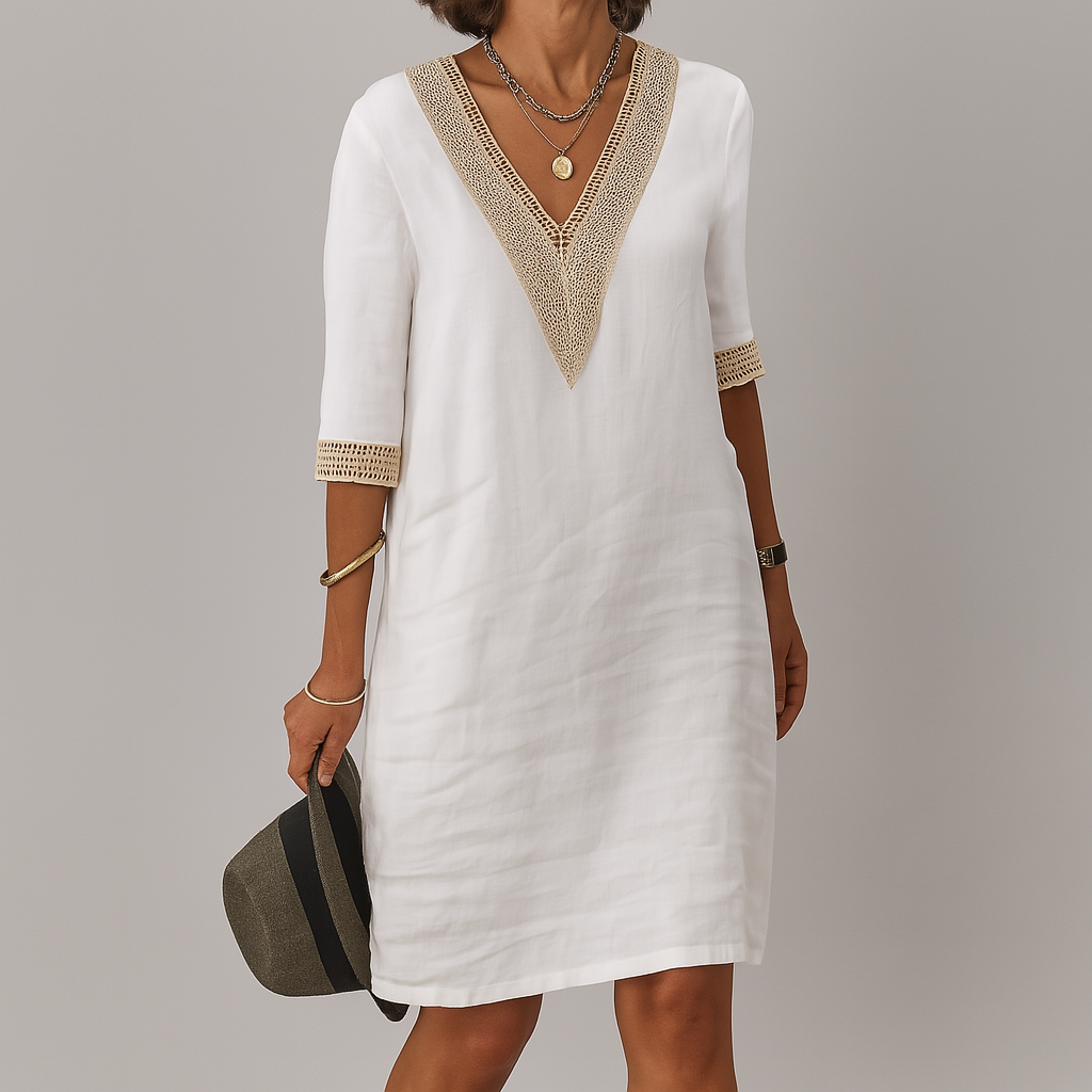 Zelda | Women's Linen Summer Dress | Midi Length, Relaxed Fit | Breathable
