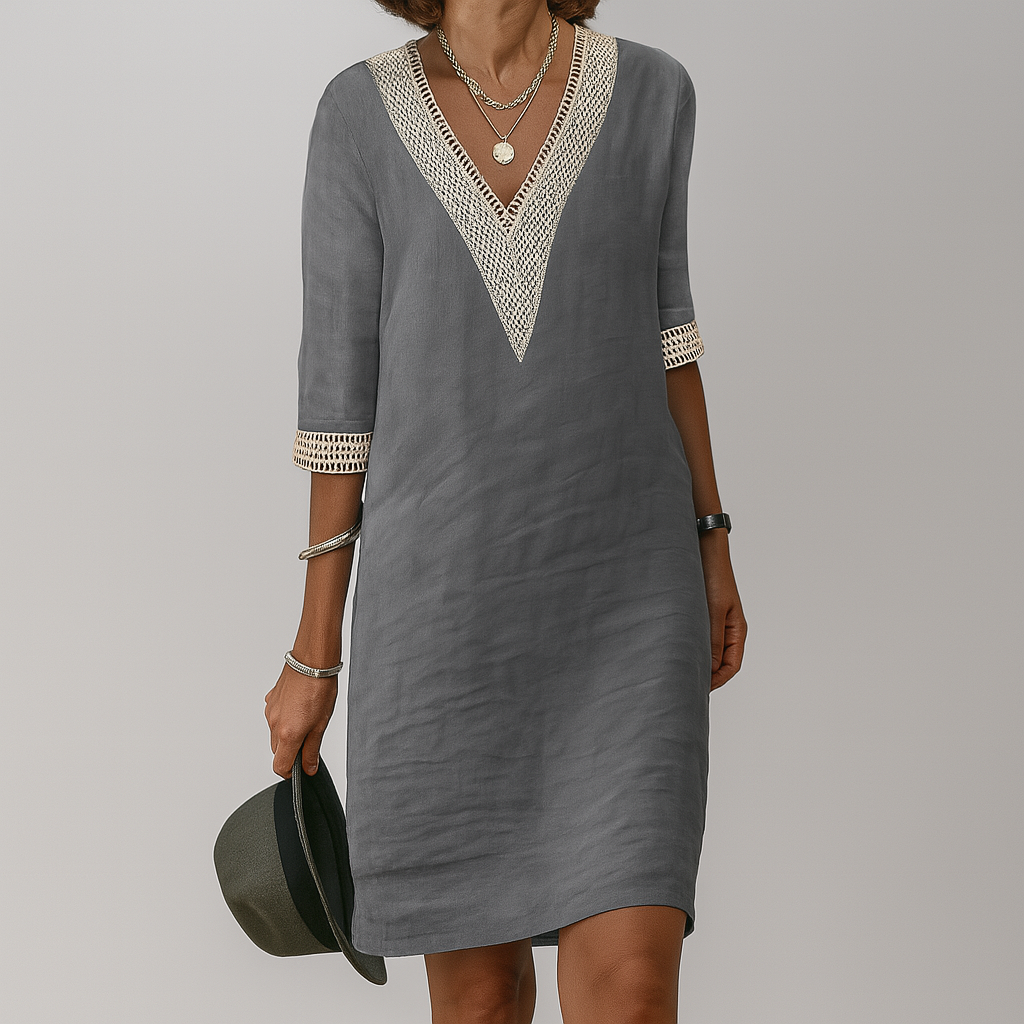 Zelda | Women's Linen Summer Dress | Midi Length, Relaxed Fit | Breathable