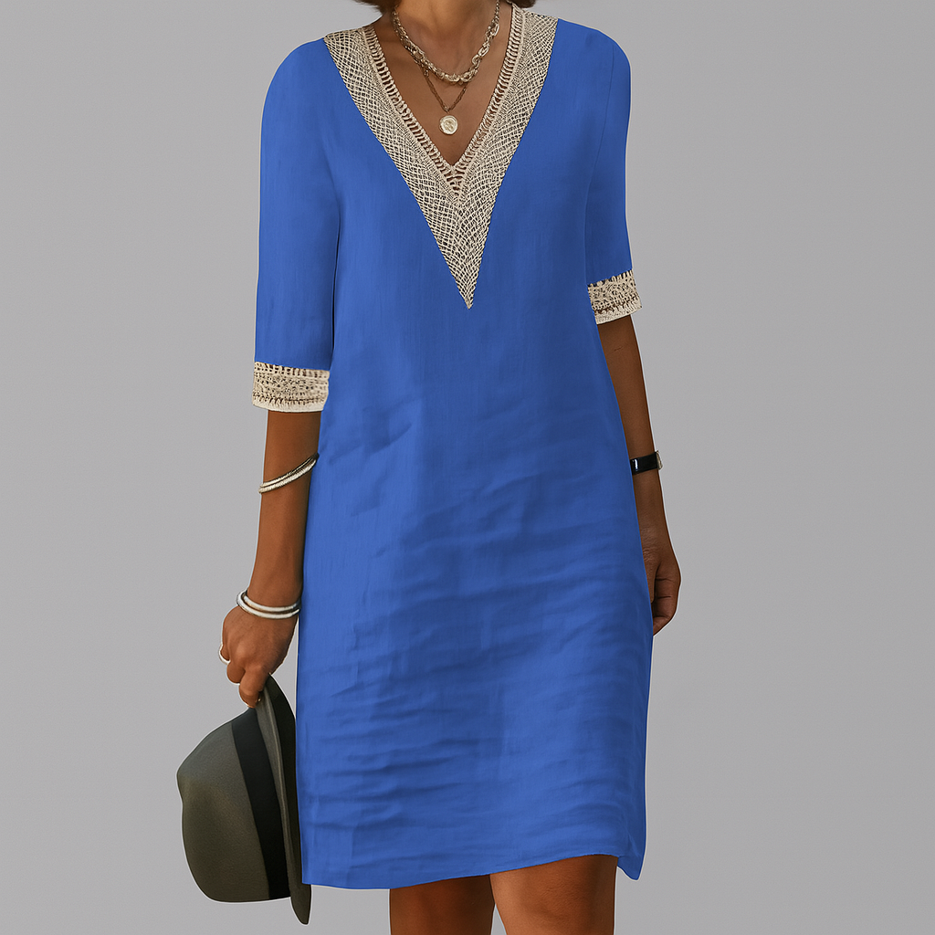 Zelda | Women's Linen Summer Dress | Midi Length, Relaxed Fit | Breathable