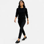 Bea | Women's Loafers | Black Leather-Style, Slip-On | All-Season