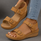 Linnea | Wedge Sandals | Orthopedic, Adjustable Strap, Contoured Footbed
