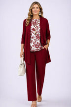 Noor | Women's 3-Piece Set | Cardigan, Top & Trousers | Relaxed Fit