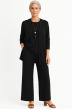 Women 3 Piece Set Vest Top Wide Leg Pants