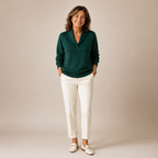 Jolie | Women's V-Neck Jumper | Soft Knit, Wrap Neckline | All-Season