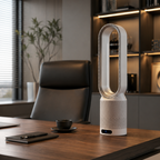 Yvaine | Bladeless Tower Fan | 3-in-1 Cooler, Purifier & UV Sterilizer | 8 Speeds