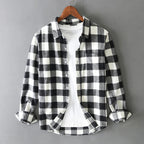 Giselle | Plaid Shirt | Brushed Cotton Check, Button-Down | Men's