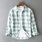Giselle | Plaid Shirt | Brushed Cotton Check, Button-Down | Men's