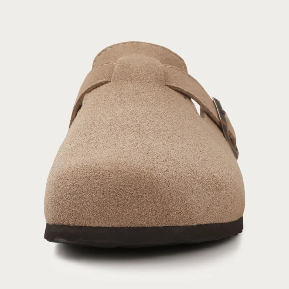 Iris | Men's Suede Clogs | Slip-On Loafers | Buckle Detail, Orthopedic